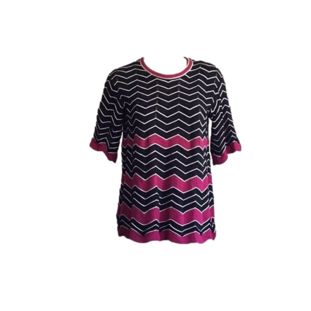 𝅺MISSONI chevron cotton blend top MED ( oversized)